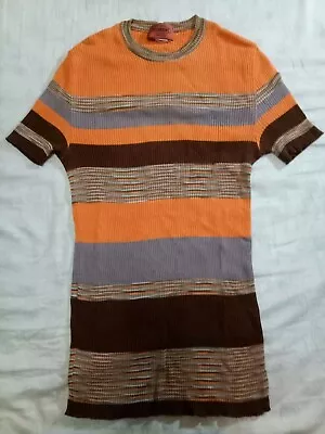 Missoni Men's Multi-Striped Short Sleeve Jumper Sweater T-Shirt Slim Fit Size48 • $99.99