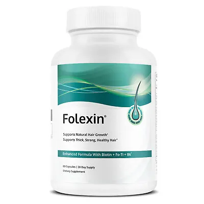 Folexin | Supplement Natural Support For Hair Growth 60 Capsules • $24.95