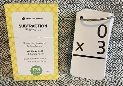 Subtraction And Multiplication Flashcards (ages 6+) • $7.99
