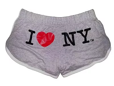 I Love NY Summer Shorts Ladies New York City Cotton Officially Licensed Grey • $12.99