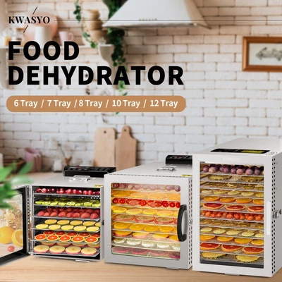 $259.98 • Buy Food Dehydrator 6/10/12 Trays Stainless Steel Fruit Jerky Meat Dryer Commercial