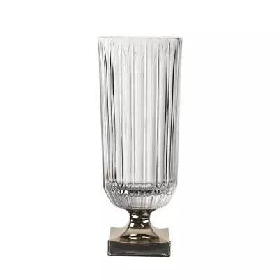 Nachtmann Crystal - Minerva Platinum Footed Vase 40cm (Made In Germany) • $249
