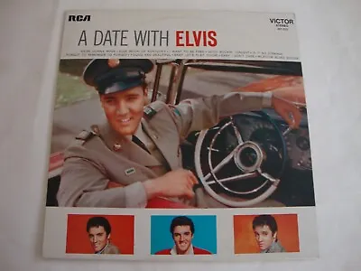 Elvis Presley LP A Date With Elvis (Orange Label) (RCA 461-035 France) • $19.89