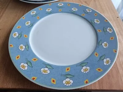 3 Villeroy Boch Switch1  Ava Blue Dinner Plates In Good  Condition See Pictures • $14.95