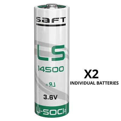 Saft LS14250 Li-SOCI2 Lithium Thionyl Chloride 3.6V 1/2AA Batteries X 2 • £8.79