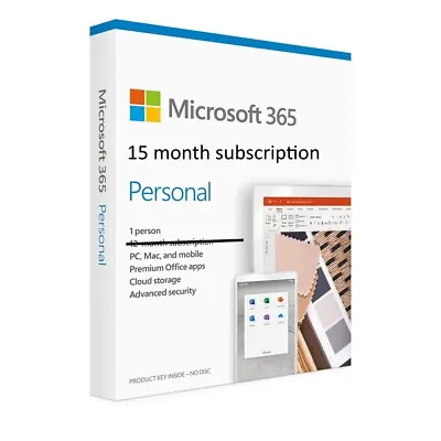 Microsoft Office 365 Personal 15 Month Subscription Of Latest MS OFFICE • $57.99