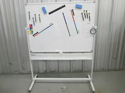 Dry Erase Board  Mobile Whiteboard Double-Sided Magnetic Office Home  48x36 • $55