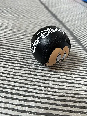 Walt Disney World Mickey Mouse Face Black Baseball Ball Collectable VGC • £7.99