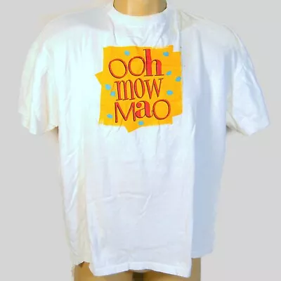 Ooh Mow Mao Front Print Adult T Shirt 1980s Like The Song Vintage XL • $15