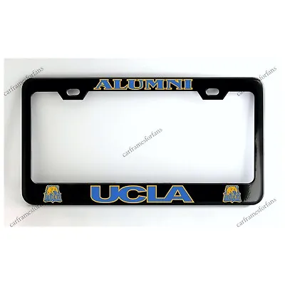 UCLA ALUMNI Black License Plate Frame Custom Made Of Powder Coated Metal • $29.99