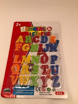 Magnetic 1  Letters Plastic Alphabet A-Z And Package Of NUMBERS  (1 Pk Of Each) • $10.45