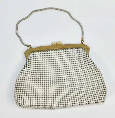 Vintage Oroton Womens Evening Bag White Glomesh • $22.50