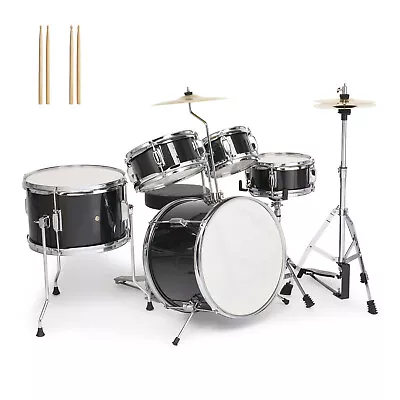 3-5-Piece Junior Drum Set Beginner Percussion Kit With Stool And Stands • $70.99