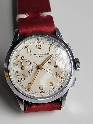 Baume & Mercier Vintage Chronograph 902 Manual Wind Original Cond. Men's Watch • $1250