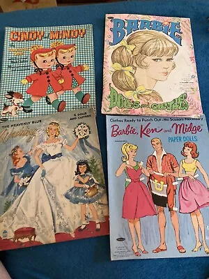 Vintage Whitman Merrill Cutout Doll Books Barbie Wedding Cindy And Mindy • $25