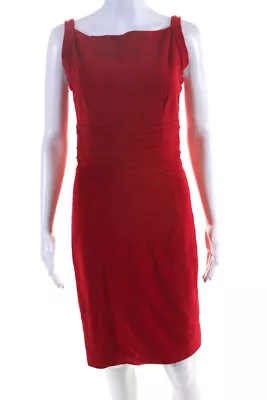 Diane Von Furstenberg Women's Sleeveless Empire Waist Mini Dress Neck Red Size 4 • $34.01