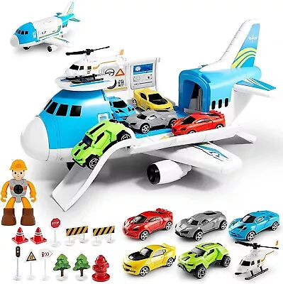Airplane Toy Set Transport Cargo Plane Play Toy For 3 4 5 6 Years Old Boys Girls • $62