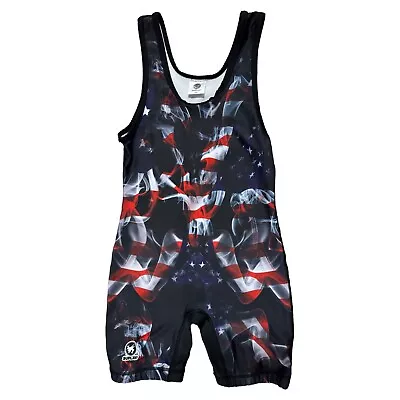 Suplay Wrestling Singlet American Flag Smoke Adult Size XS • $16.97