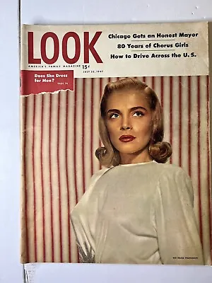 Look Magazine July 22 1947 Lizabeth Scott ~ 40s Fashion ~ 1940s Hollywood • $12