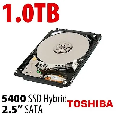Toshiba MQ02ABD100H 1TB 2.5  32 MB 8GB Solid-state Hybrid SSHD Gaming Hard Drive • £28.95