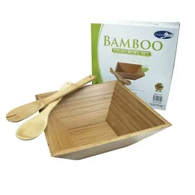 UniqueWare Bamboo Salad Bowl Set • $19.99