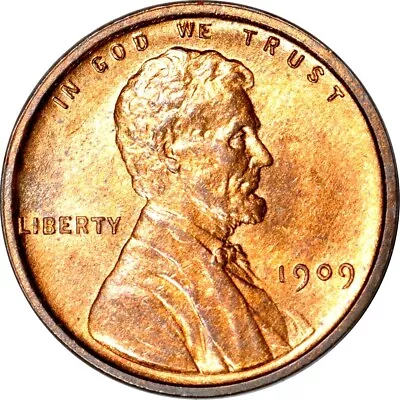 1909 VDB 1C Lincoln Wheat Cent Choice UNC RB K17186 • $55