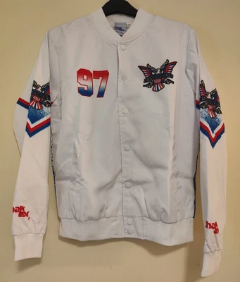 £150 • Buy Chalk Line The Diplomats Dipset Harlem Varsity College Jacket White Size S-M