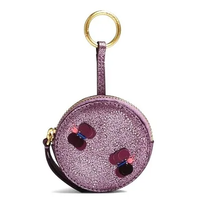 Vera Bradley **MALLORY BUTTERFLY** Bag Charm Coin Purse Lilac Shimmer NWT • $5.93