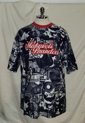 Makaveli Branded Men's XL 100% Cotton Blue Printed Shirt Tupac Shakur  • $79.99