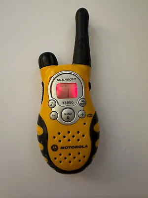 Yellow Motorola T5950 TalkAbout Walkie Talkie Two Way Radio - Tested & Works • $17.50