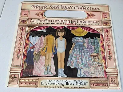 1996  Schylling Magicloth Doll Collection Betsy Mccall Magnetic Paper Doll New • $13.50