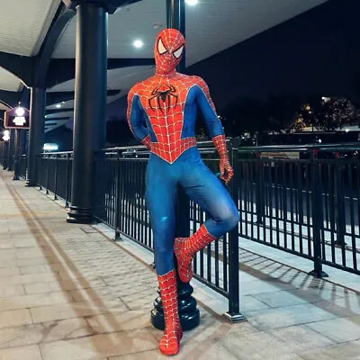 Raimi Spiderman Tights Adult Mens Kids Cosplay Costume Suit Fancy Dress Party UK • £15.65