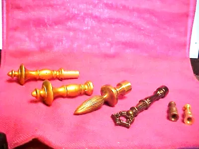 Antique Vintage Lamp Finials Spacers Lot Of 6 All Different Sizes Collectibles • $19.99