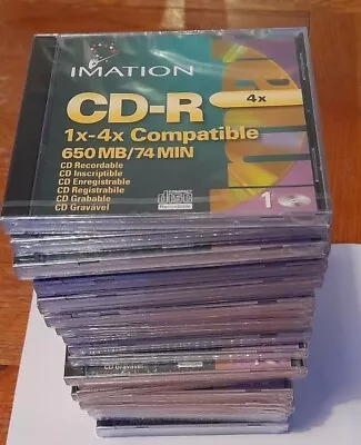 25 X Imation CD-R 4X • 650MB / 74 MIN • 1x-4x Compatible • New & Sealed • £9.99
