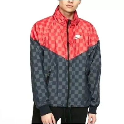 Nike NSW Windrunner Jacket Packable Hood AR1958 475 Red Obsidian $160 NWT • $99.95