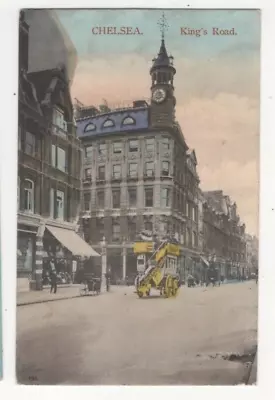 London Chelsea Kings Road Charles Martin Posted 1904 Edwardian Street Postcard • £7