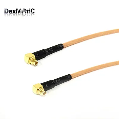 MMCX Male Right Angle To MMCX Male 90-degree Pigtail Cable RG316 15cm For WIFI • $1.39