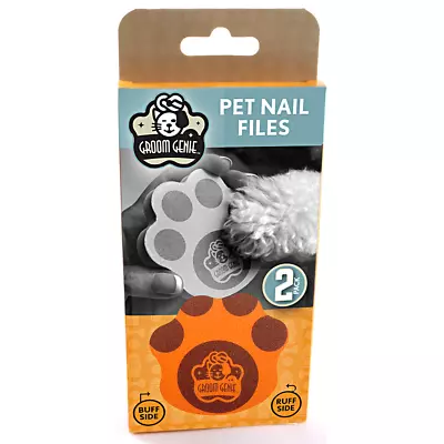 Groom Genie Pet Nail File 2 Pack Claw Care Ruff And Buff Side - Canyon Orange • $6.99