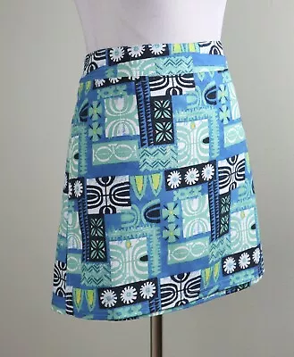 RIP SKIRT Hawaii Patchwork Tribal Print True Wrap Casual Skirt Size Medium • $69.99