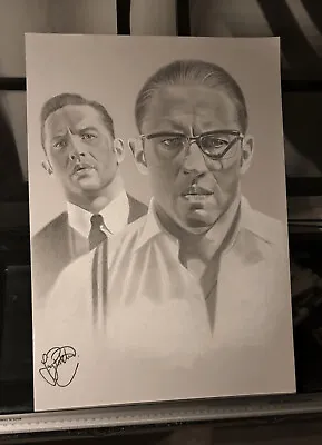 Tom Hardy Kray Twins Legend Movie Hand Drawn Pencil Art A3 Print Gangster Fan • £20