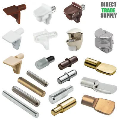 Shelf Support Studs Pegs Cabinets Bookcases Kitchen Steel Metal Plug • £1.89