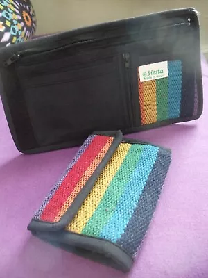 Chakra Rainbow Wallet Purse Fair Trade Nepal Cotton Mens Womens Boho Gift • £8