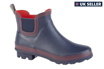 £18.49 • Buy Womens Ankle High Wellington Boots Ladies Low Heel Wellies Rubber Waterproof