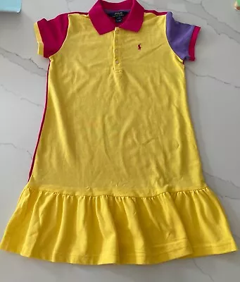 New  Girls  Ralph Lauren Cotton Cotton Polo Dress 6X-6-7Years • £14.99