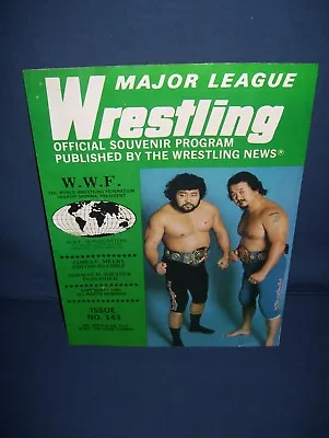 Major League Wrestling Official Souvenir Program #143  Mr Saito & Mr. Fuji 1981 • $39.99