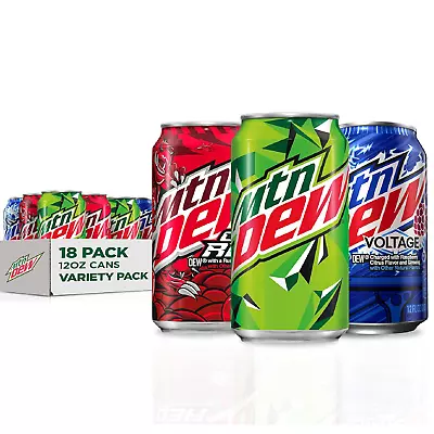 Mountain Dew 3 Flavor Core Variety Pack (Dew Code Red Voltage) 12 Fl Oz • $21.92