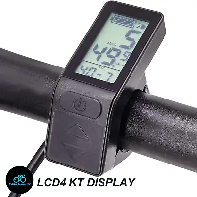 KT-LCD4 E-Bike Display 24V/36V/48V/52V Electric Bike Display KT Compatible UK • £29.99