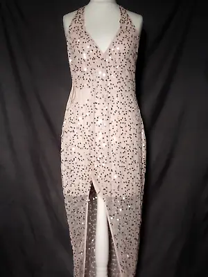 £3 • Buy Womens Size 14 ASOS Pink Wrap Dress With Sequins NWT