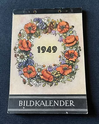 Vintage 1949 German Photo Picture Calendar • $9.99