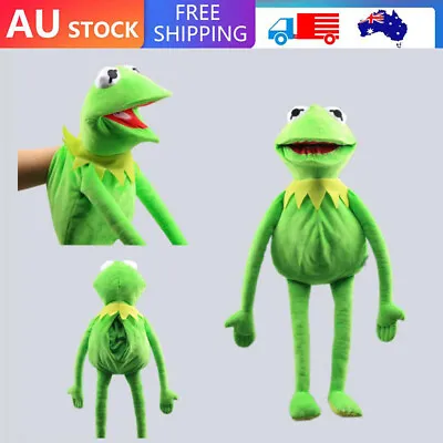 60cm Kermit The Frog Hand Puppet Full Body Muppet Plush Toys Prop Kids Gift • $29.99